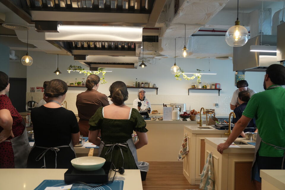 Chef instructor teaching a masterclass at PCD Culinary Institute