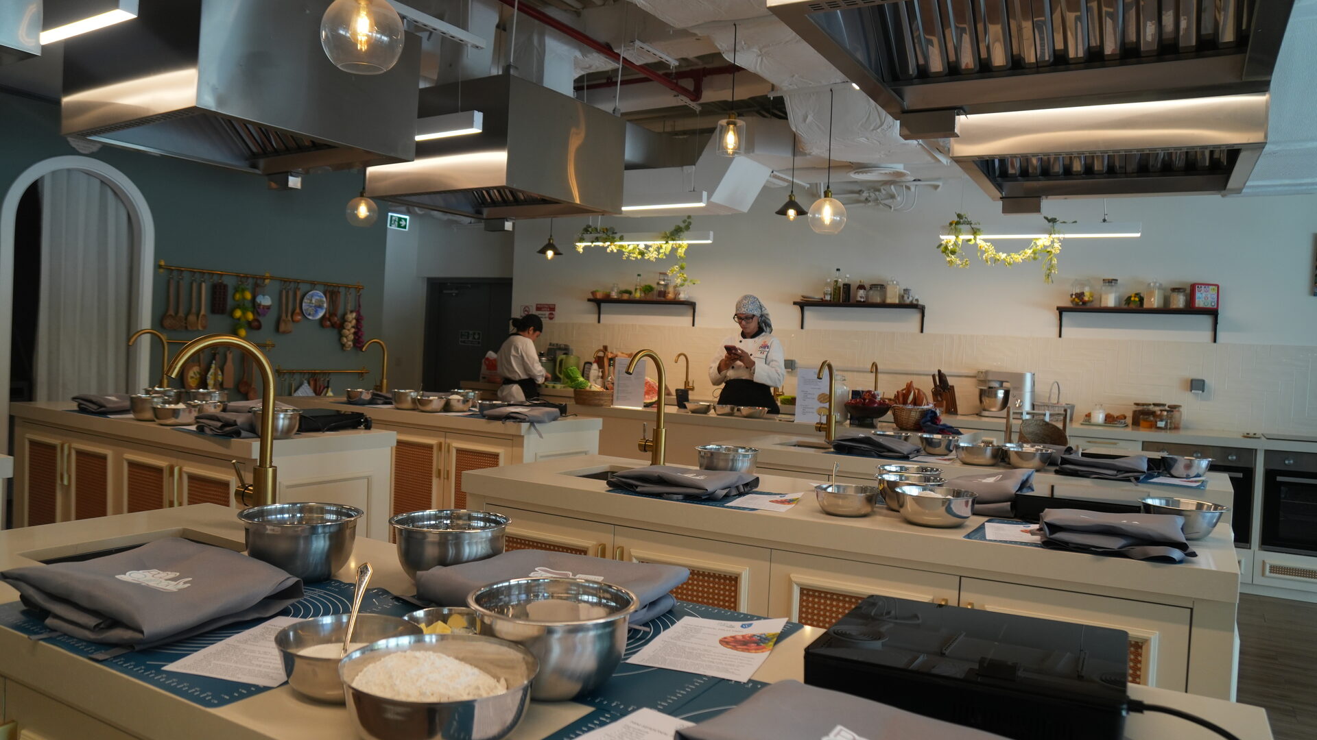 PCD Culinary Institute — professional teaching kitchen with individual workstations